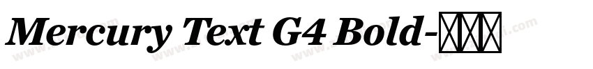 Mercury Text G4 Bold字体转换